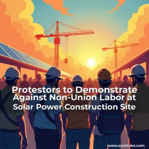 Read more about the article Protestors to Demonstrate Against Non-Union Labor at Solar Power Construction Site