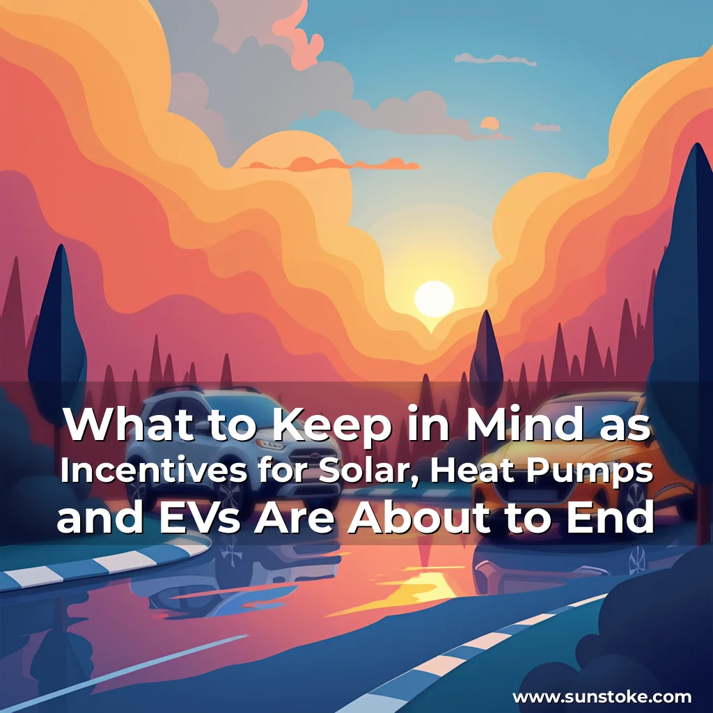 Read more about the article What to Keep in Mind as Incentives for Solar, Heat Pumps and EVs Are About to End